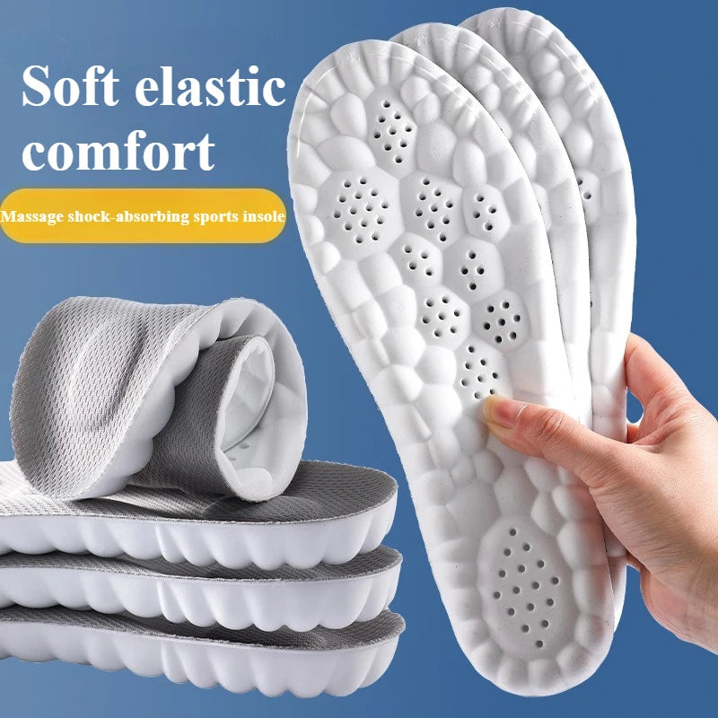 Unisex 4D comfort insoles: arch support, high-elastic shock absorption, and anti-odor protection