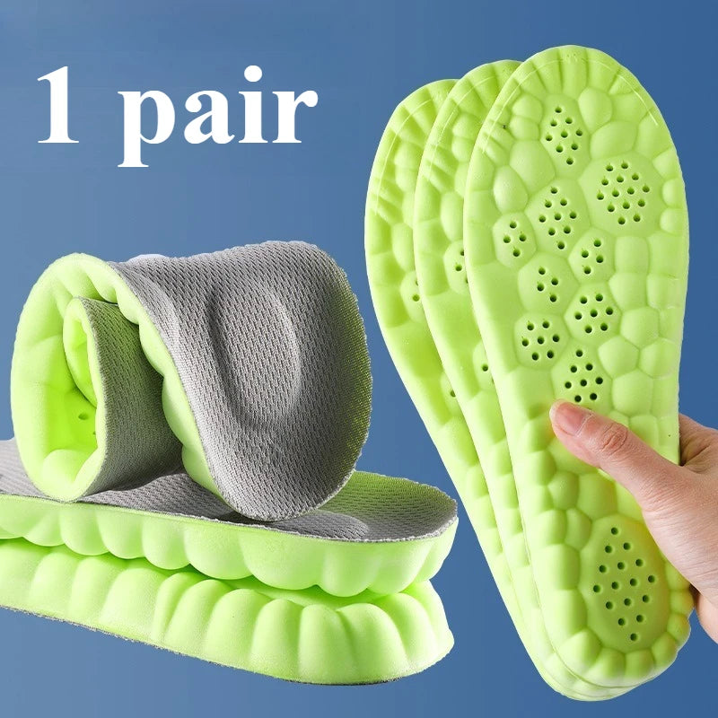 Unisex 4D comfort insoles: arch support, high-elastic shock absorption, and anti-odor protection