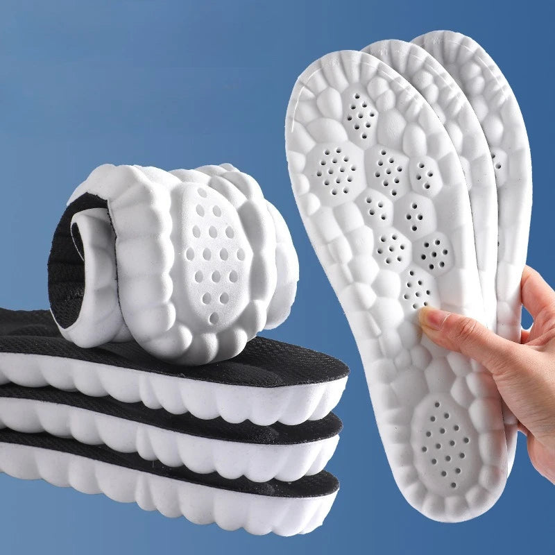 Unisex 4D comfort insoles: arch support, high-elastic shock absorption, and anti-odor protection