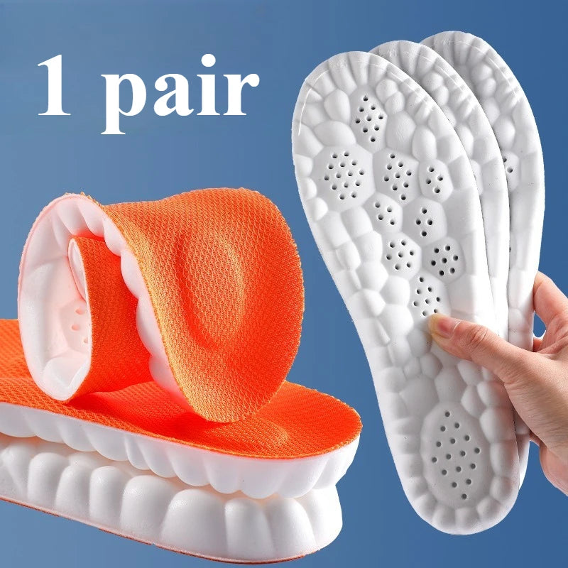 Unisex 4D comfort insoles: arch support, high-elastic shock absorption, and anti-odor protection